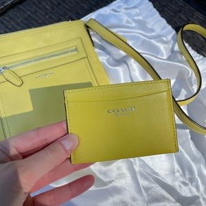 Yellow coach card holder